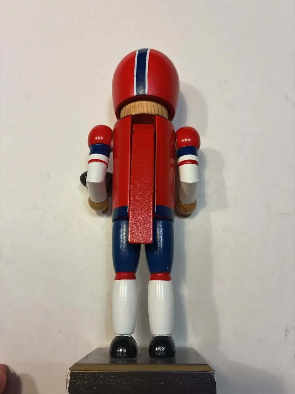 Vintage Style Wooden Football Player Nutcracker with Number 27 Jersey